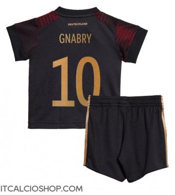 Germania Serge Gnabry #10 Seconda Maglia Bambino Mondiali 2022 Manica Corta (+ Pantaloni corti)